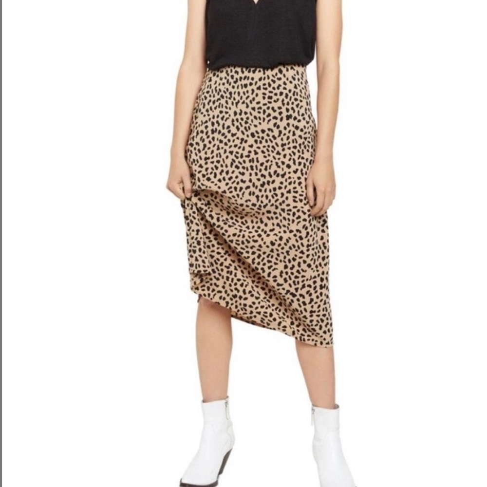 Sanctuary Animal Print Midi Skirt Size small